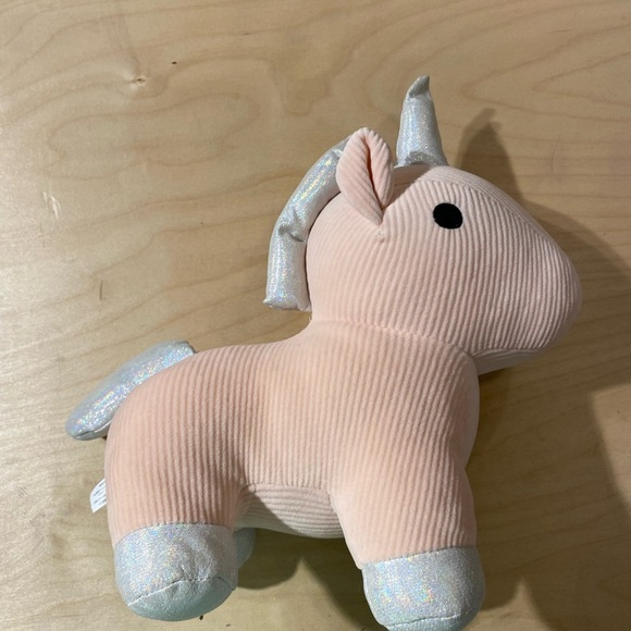 Plush Unicorn Toy - Pink and Silver (ID) - Picture 5 of 11